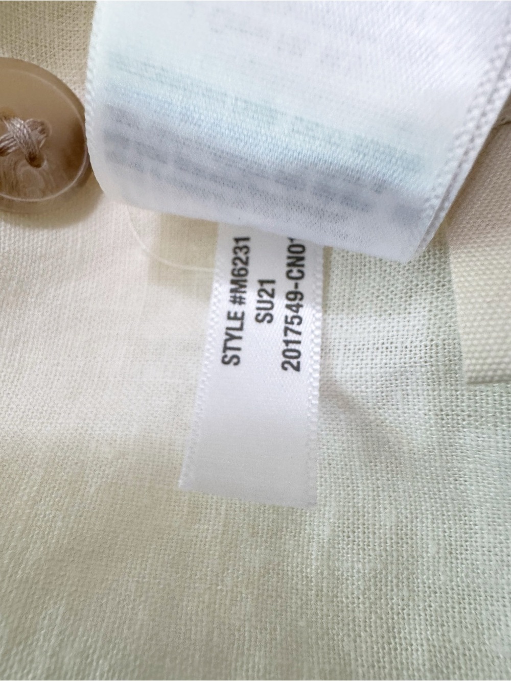 Madewell Cream Button-Front Ruffle Sleeve Tank - Picture 5 of 9